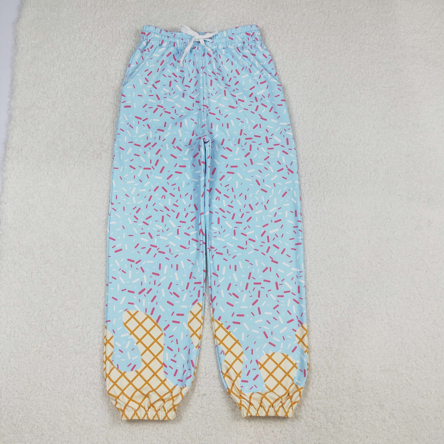 Adult Women Blue Drips Team Pockets Joggers Yoga Active Pants RTS
