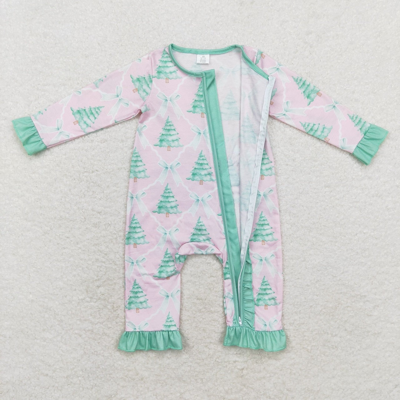 Baby Boy Girl Adult Women Christmas Tree Bows Sibling Family Romper Pajamas Clothes Set RTS
