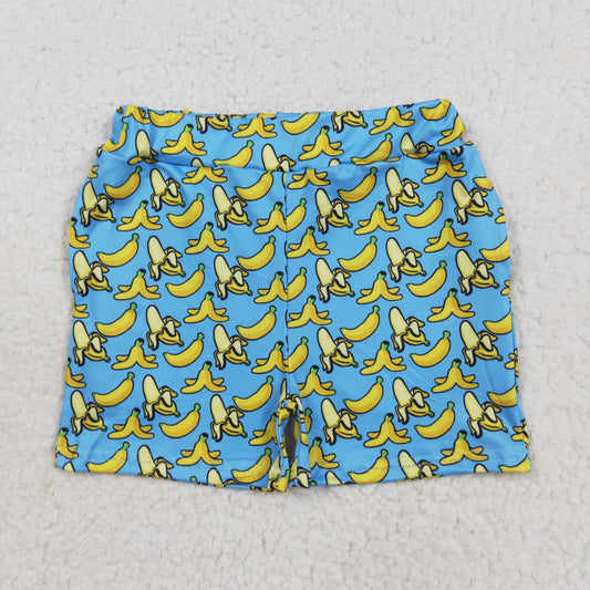 Baby Girl Toddler Bananas Blue Pockets Shorts Summer Bottom RTS