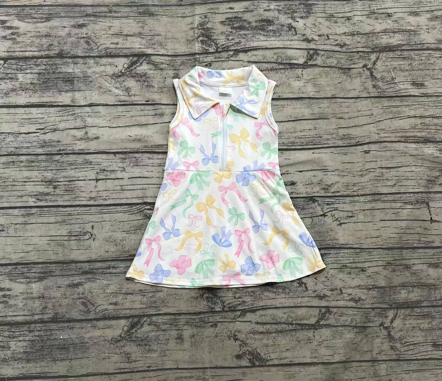 Baby Girl Sleeveless Bows Yoga Active Wear Shorts Dress RTS
