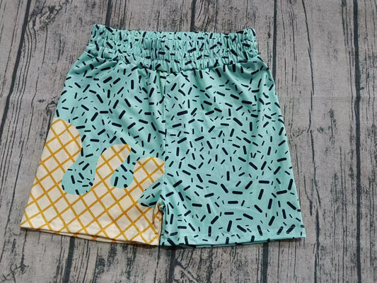 ( Moq 5 ) Baby Boy Summer Green Candy Plaid Shorts Bottoms