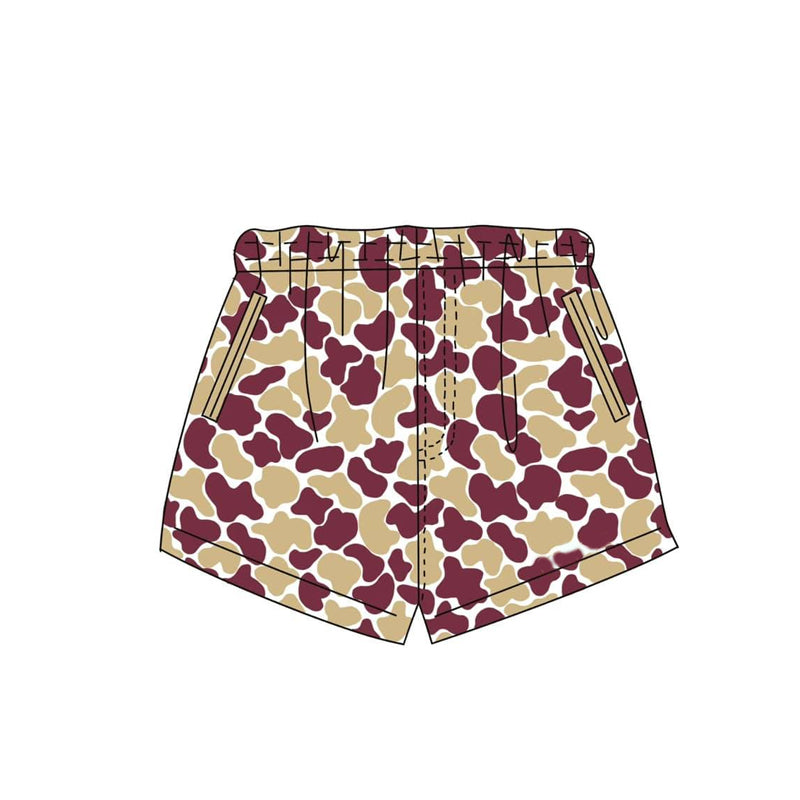 ( Moq 5 ) Preorder Baby Boys Kids Camo Pockets Shorts Bottoms Team Clothes