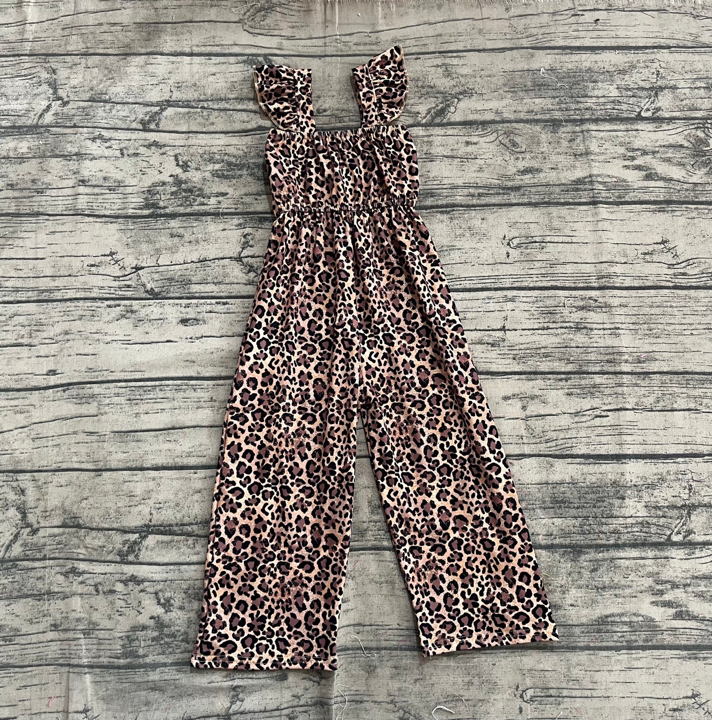 Baby Girl Short Sleeves Leopard Pants Jumpsuit RTS