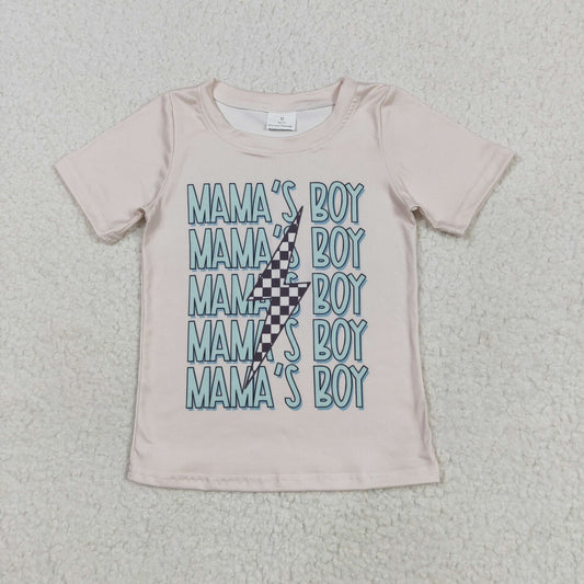 Baby Kids Toddler Short Sleeves Mama's Boy Tee Shirt Tops RTS