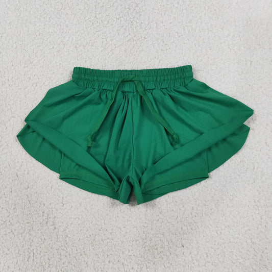 Baby Girls Kids Green Ruffle Shorts Bottom Yoga Clothes RTS