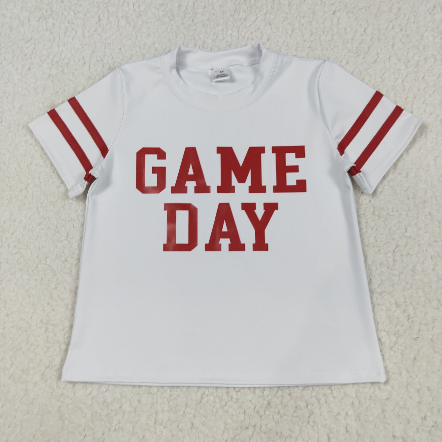 Baby Girl Short Sleeves Game Day Red Team Cheer Yoga Active Shirt RTS