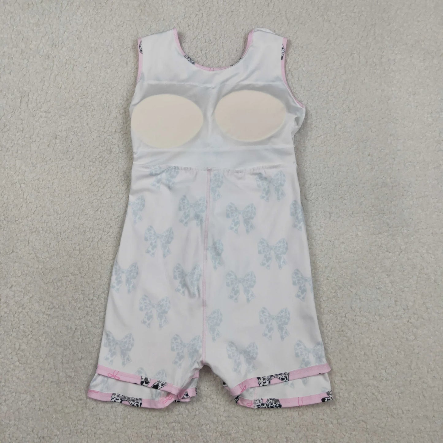 Sibling Baby Girls Kids Western Cow Bows Pink Romper Dress RTS