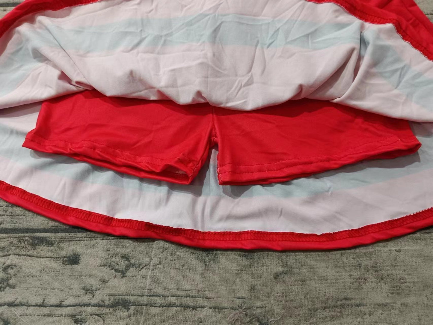 Baby Girl Sleeveless C Shirt Red Skirt Shorts Team Clothes Set Moq 5