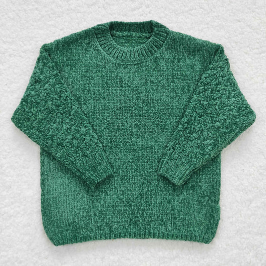 GT0217 Baby Kids Green Sweater