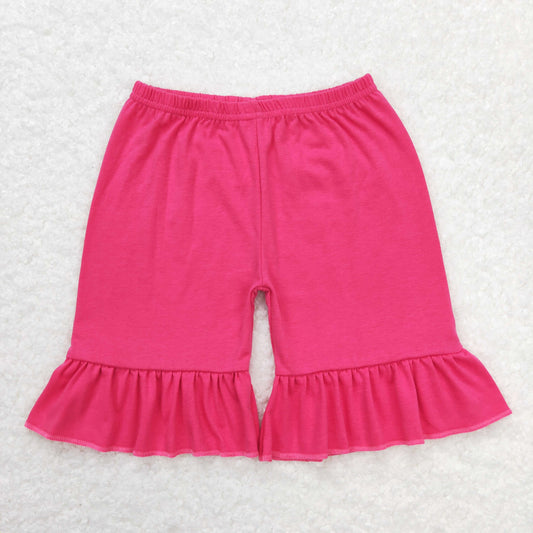 Baby Girl Cotton Pink Ruffle Shorts