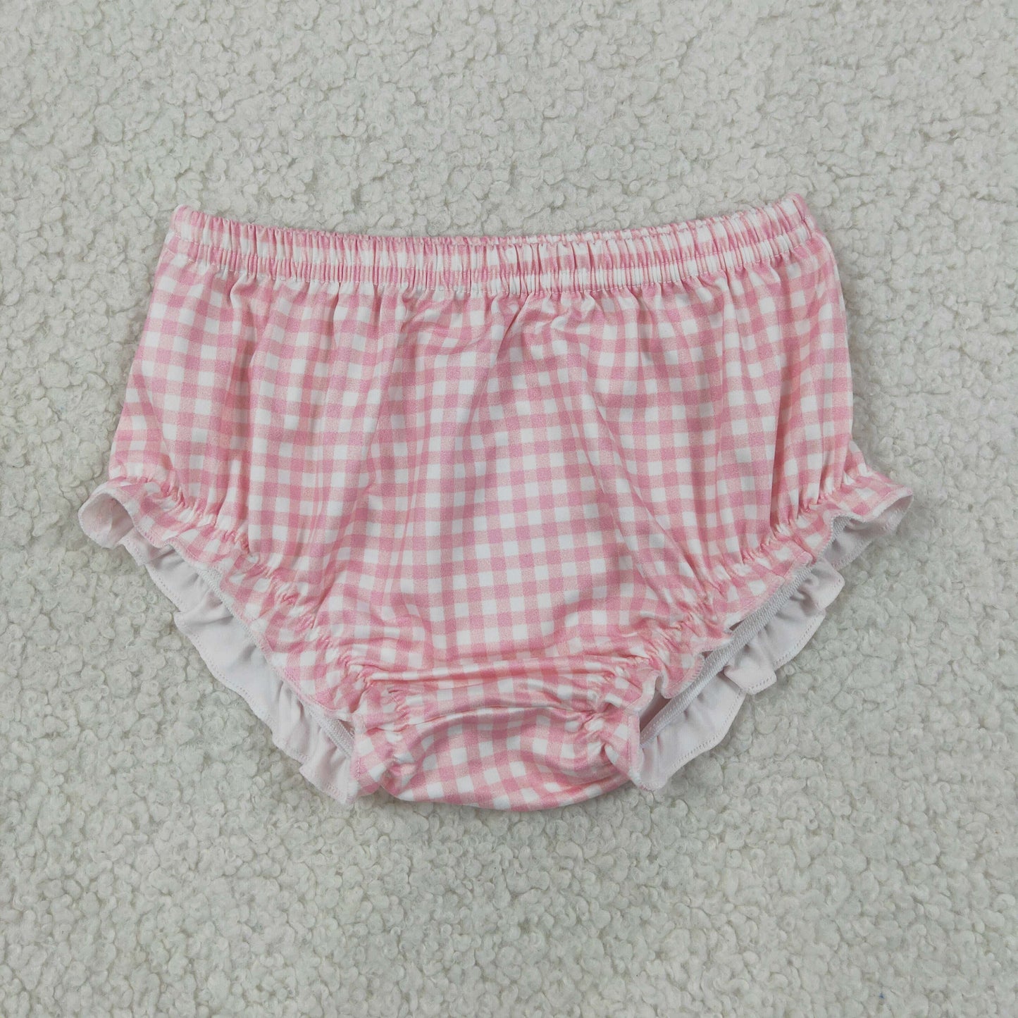 Baby Girls Kids Pink Plaid Bummie Shorts Bottoms Clothes RTS