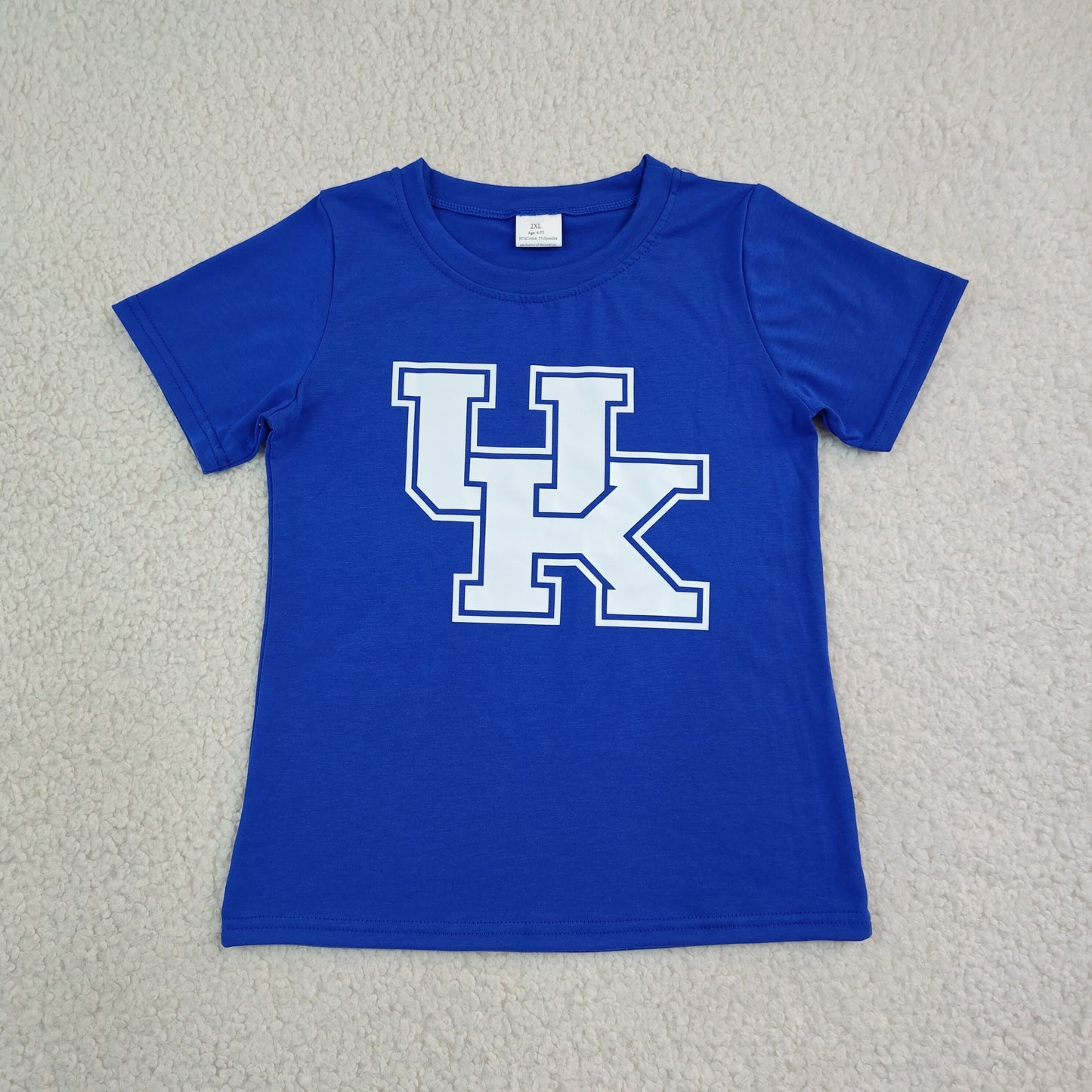 Baby Boy Kids Blue Short Sleeves Cotton Shirt Team Clothes RTS