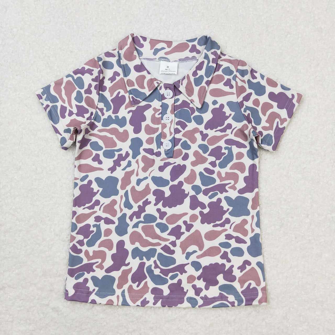 Sibling ( 1-6 ) Boys Kids Short Sleeves Camo Buttons Shirt Tops RTS
