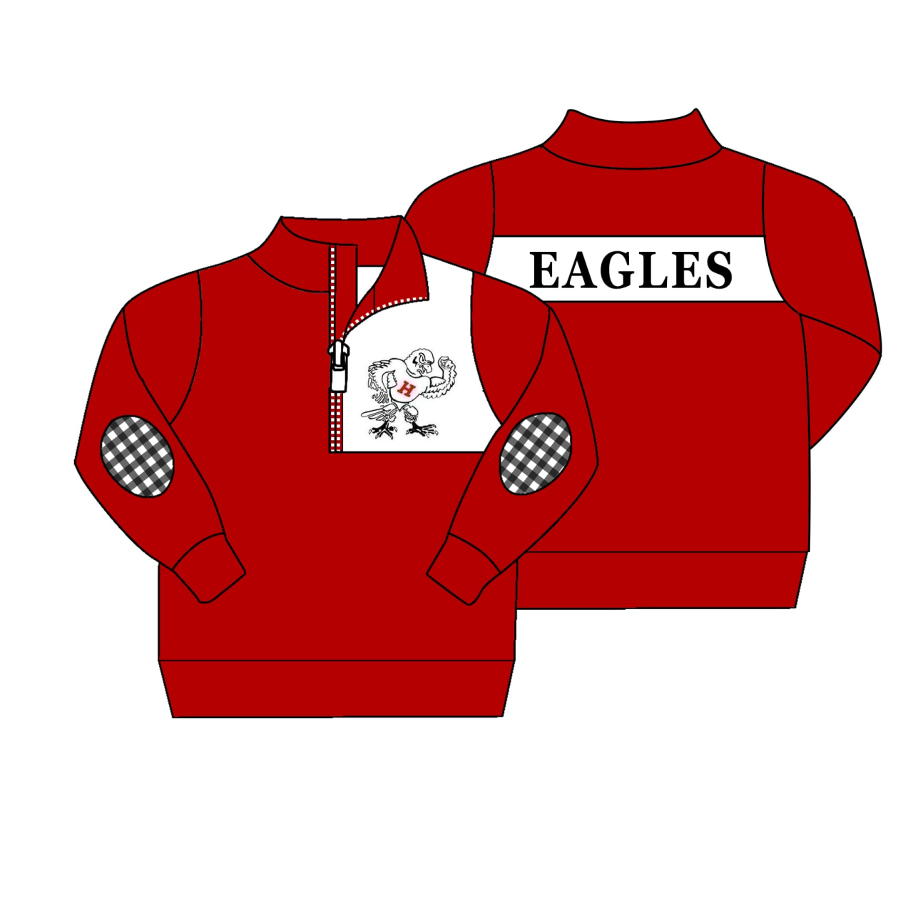 Baby Boy Red Long Sleeves H Team Pullover Shirt ( Moq 5 )