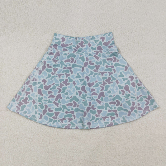 Adult Women Green Camo Skorts Summer Yoga Acitve Bottom RTS