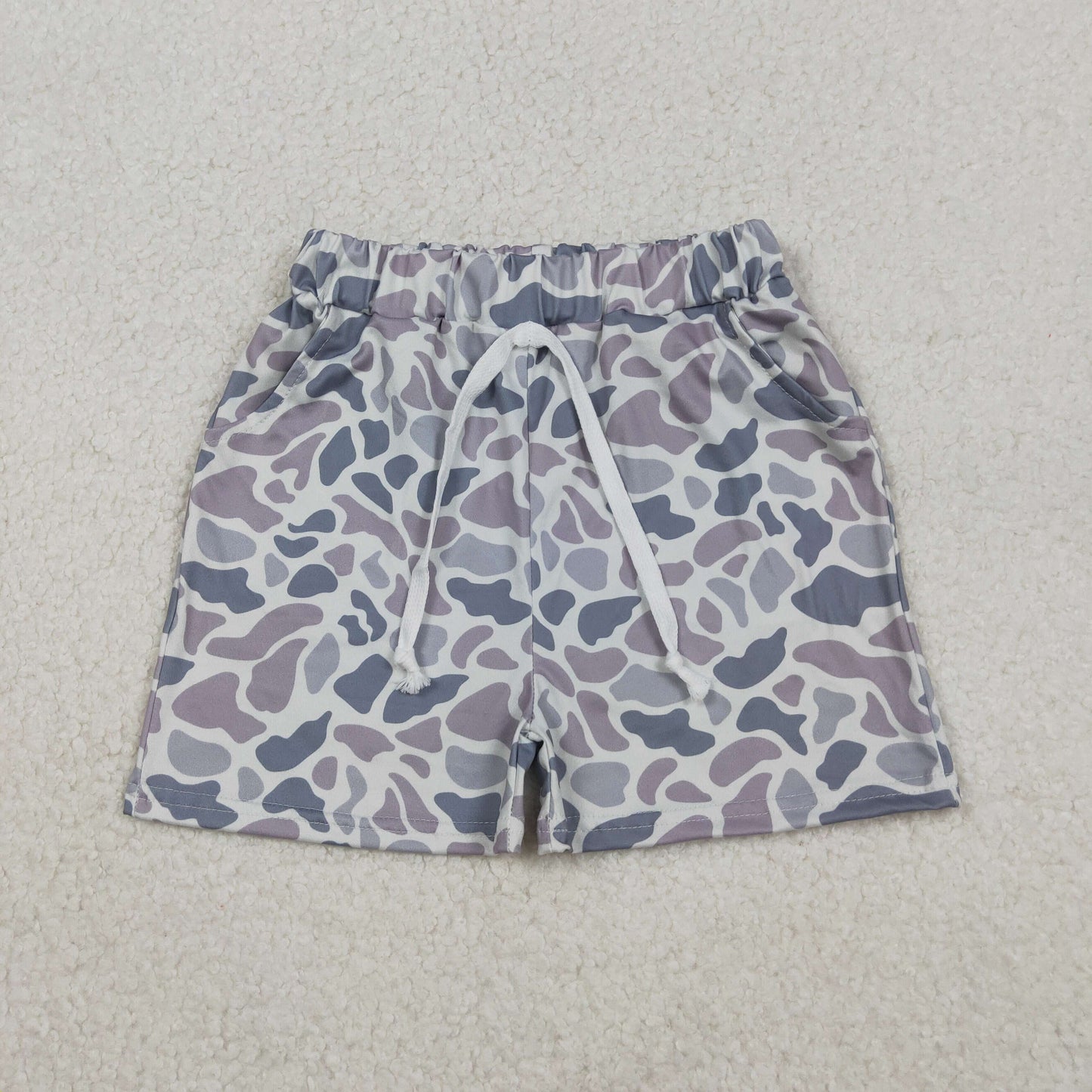 Baby Boy Kids Grey Camo Pockets Summer Shorts Bottom