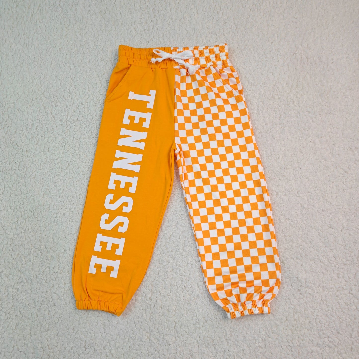 Baby Boys Kids Orange Checked Pockets Pants Bottoms Team Clothes RTS