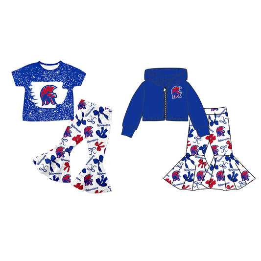 ( Moq 5 each style ) Baby Girl Team Sibling Bows Dress Set 7.24