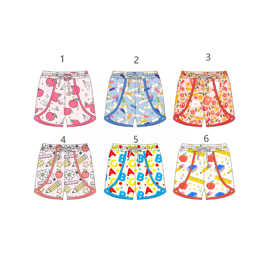 ( Moq 5 Each Style ) Sibling Baby Girls Kids Pencil Back to School Shorts Bottoms Clothes
