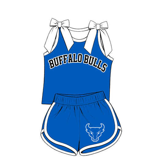 ( Moq 5 ) Baby Girls Kids Sleeveless Bows Shirt Shorts Team Set Clothes