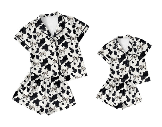 Baby Girl Adult Women Western Bows Sibling Pajamas Set ( Moq 5 Each Style ) 3.20