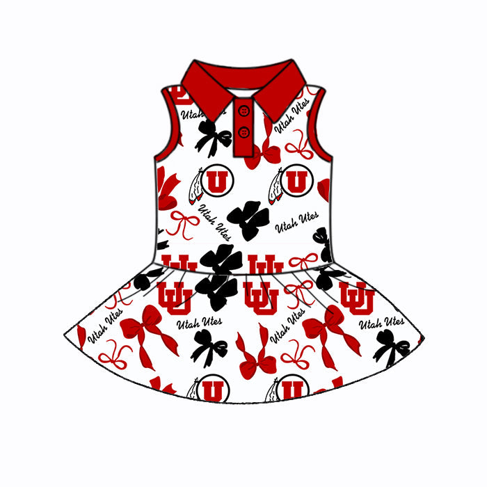 ( Moq 5 each style ) Baby Girl Team U Bows Sibling Dress Set 5.26