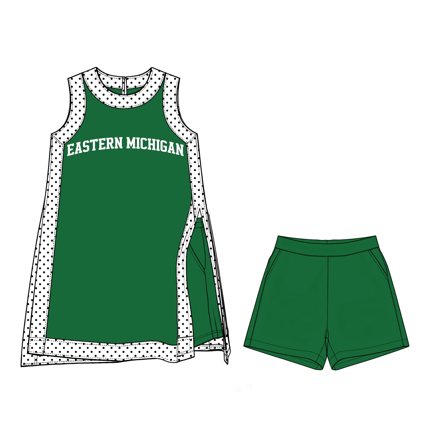 ( Moq 5 ) Baby Girls Kids Sleeveless Team Tops Shorts Team Set Clothes