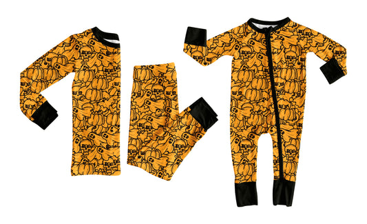 ( Moq 5 Each Style ) Baby Boy Toddler Halloween Ghosts Sibling Romper Set