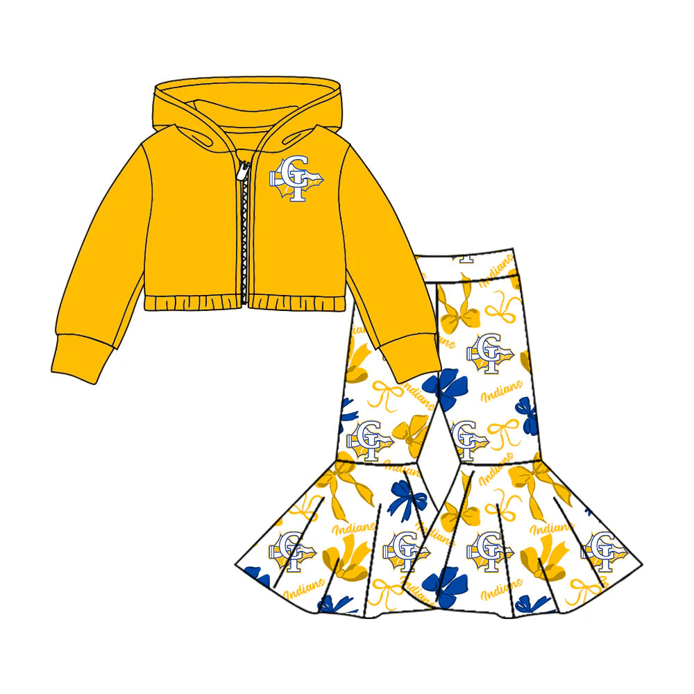 ( Moq 5 each style ) Baby Girl Team Sibling Yellow Bows Dress Set 7.24