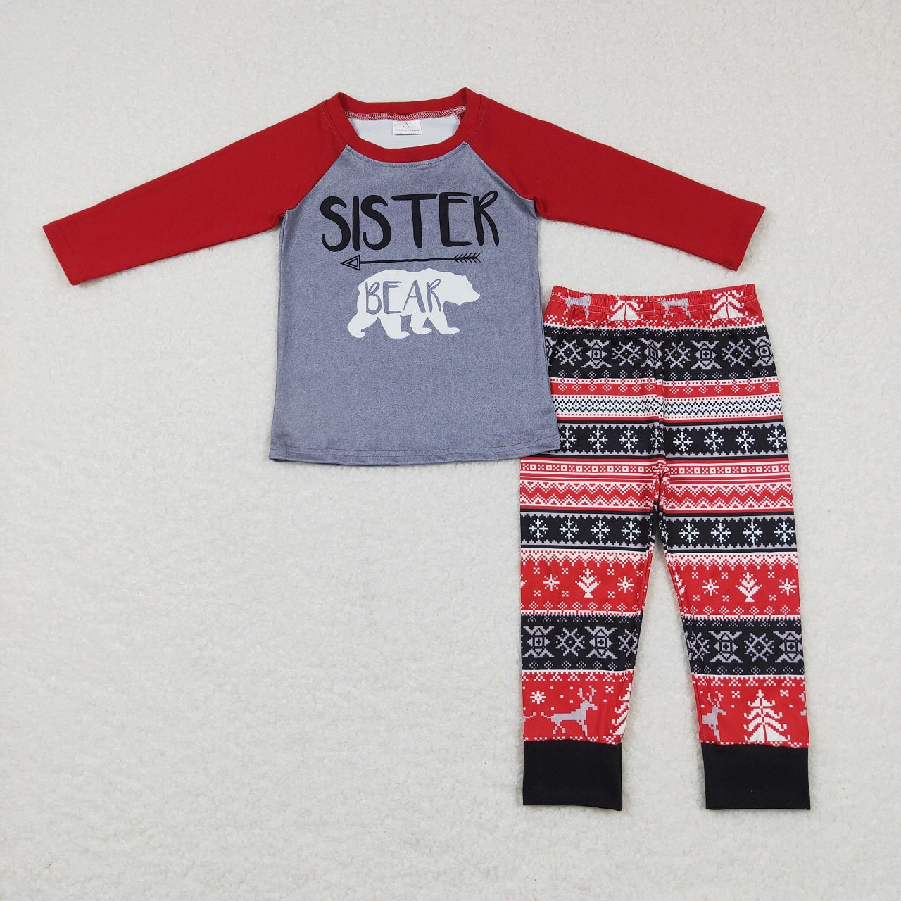 Baby Boy Christmas Long Sleeves Brother Bear Pants Outfit Pajamas
