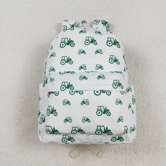 Baby Kids Green Tractors Backpack Bags