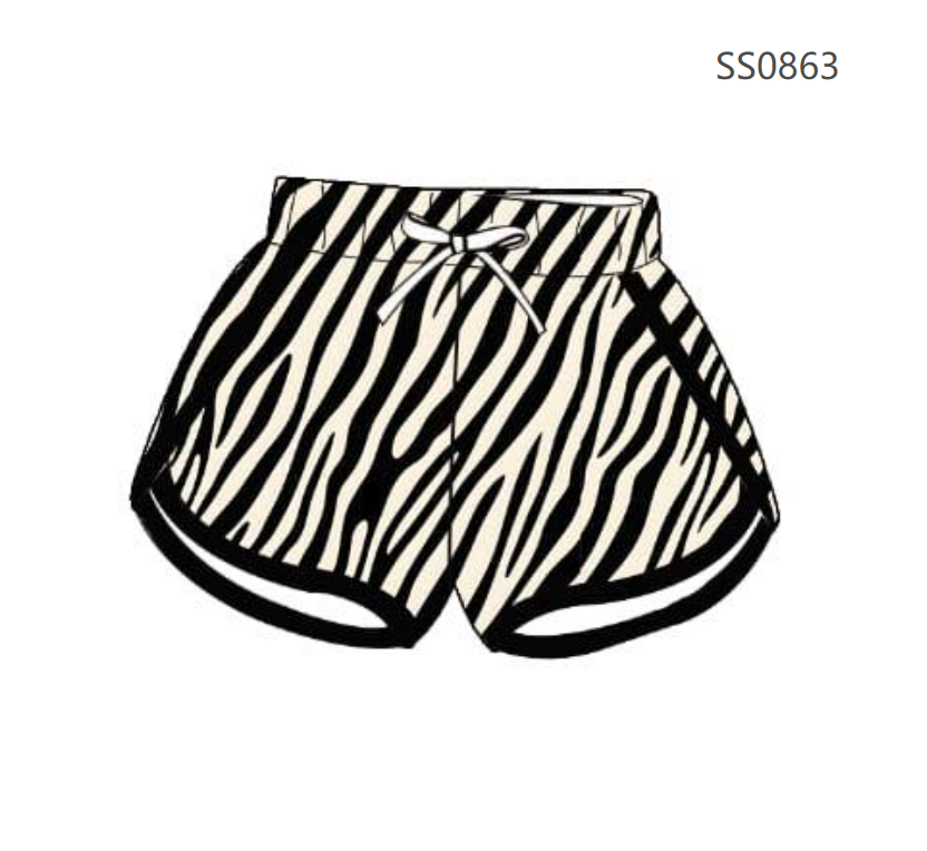 ( Moq 5 ) Preorder Baby Girls Kids Black Stripes Shorts Bottoms Clothes