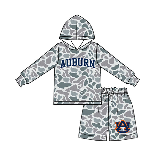 ( Moq 5 ) Baby Girls Kids Long Sleeves Hoodie Shirt Camo Shorts Team Set Clothes