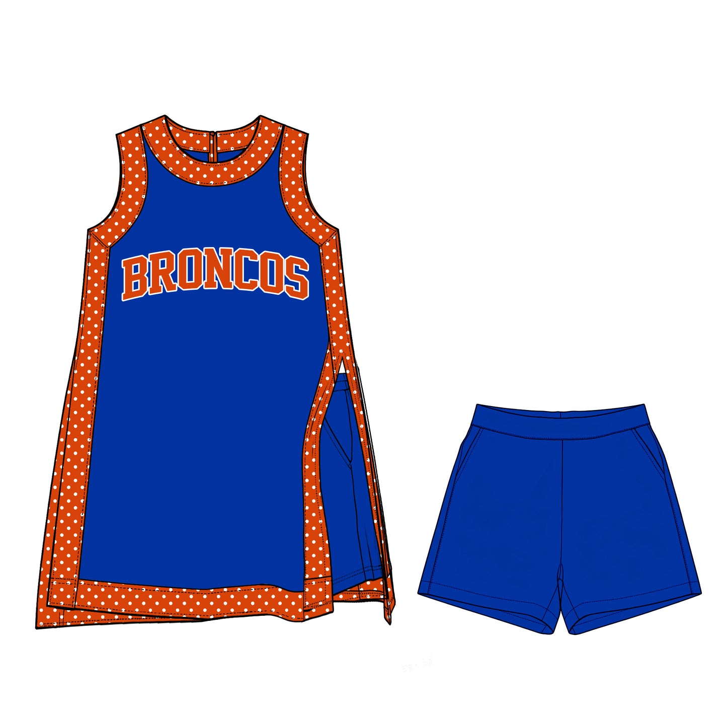 ( Moq 5 ) Baby Girls Kids Sleeveless Team Tops Shorts Team Set Clothes