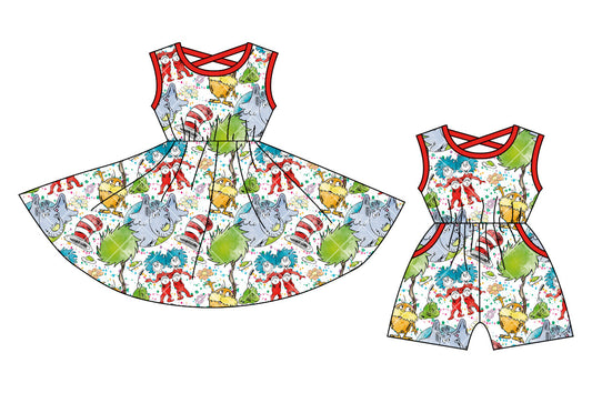 Baby Girl Sleeveless Dr Reading Sibling Dress Jumpsuit ( Moq 5 Each Style ) 12.20