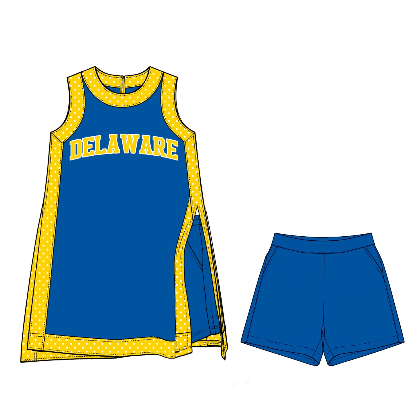 ( Moq 5 ) Baby Girls Kids Sleeveless Team Tops Shorts Team Set Clothes