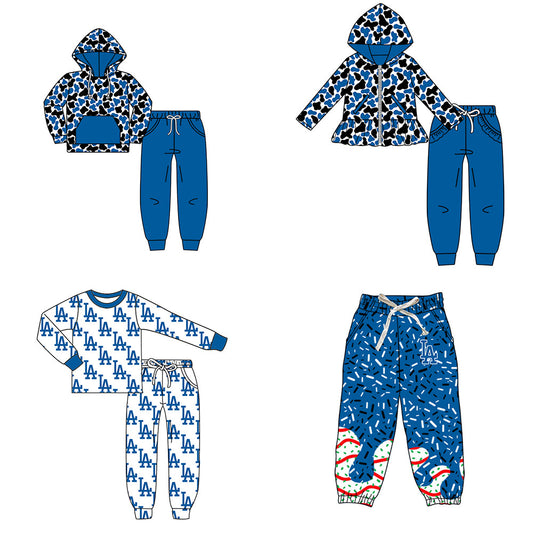 ( Moq 5 each style ) Baby Boy Girl Long Sleeves LA Team Sibling Set 8.9