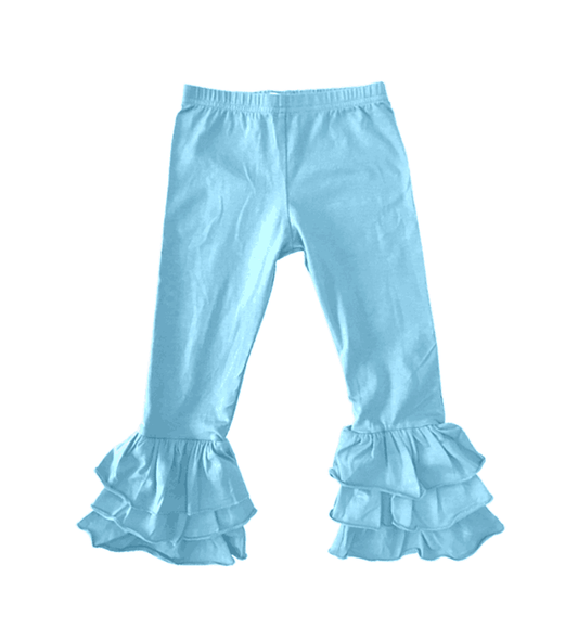 Baby Girl Blue Cotton Legging Ruffle Pants ( Moq 5 )