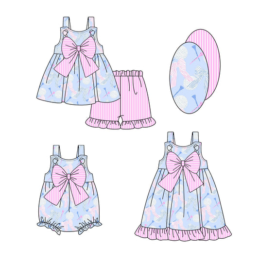 Baby Girl Ball Bows Sibling Romper Dress Set ( Moq 5 Each Style ) 1.9