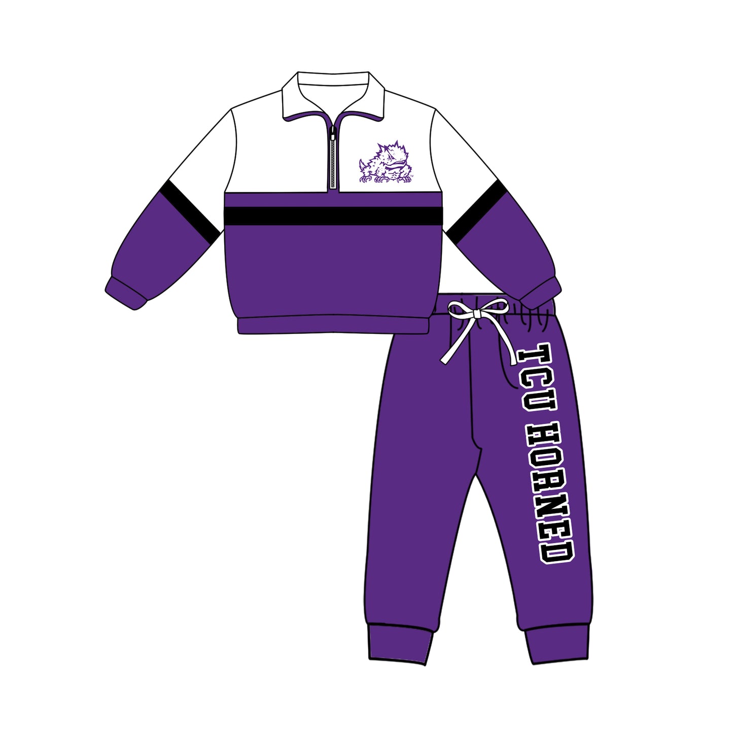 ( Moq 5 ) Baby Boys Toddler Long Sleeves Zipper Pullover Jogger Pants Team Clothes Set