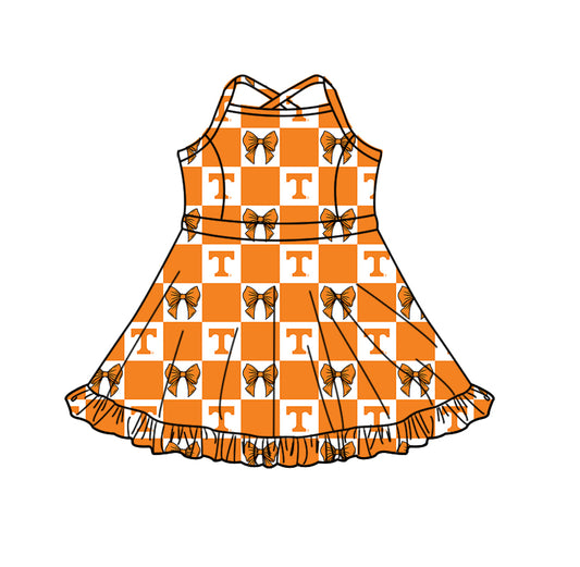( Moq 5 ) Custom Baby Girls Kids Sleeveless Shorts Knee Length Team Dress Cheer Clothes RTS