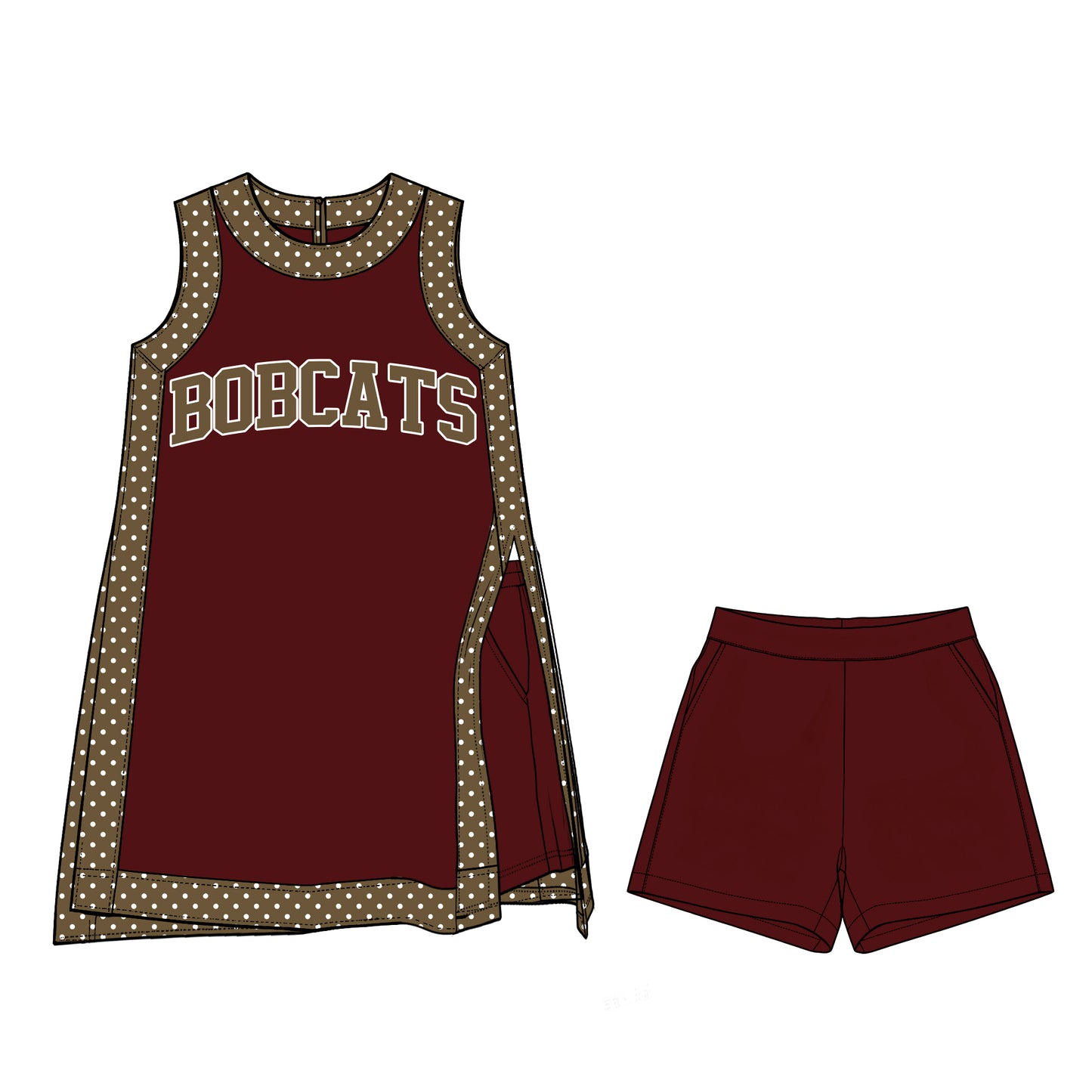 ( Moq 5 ) Baby Girls Kids Sleeveless Team Tops Shorts Team Set Clothes