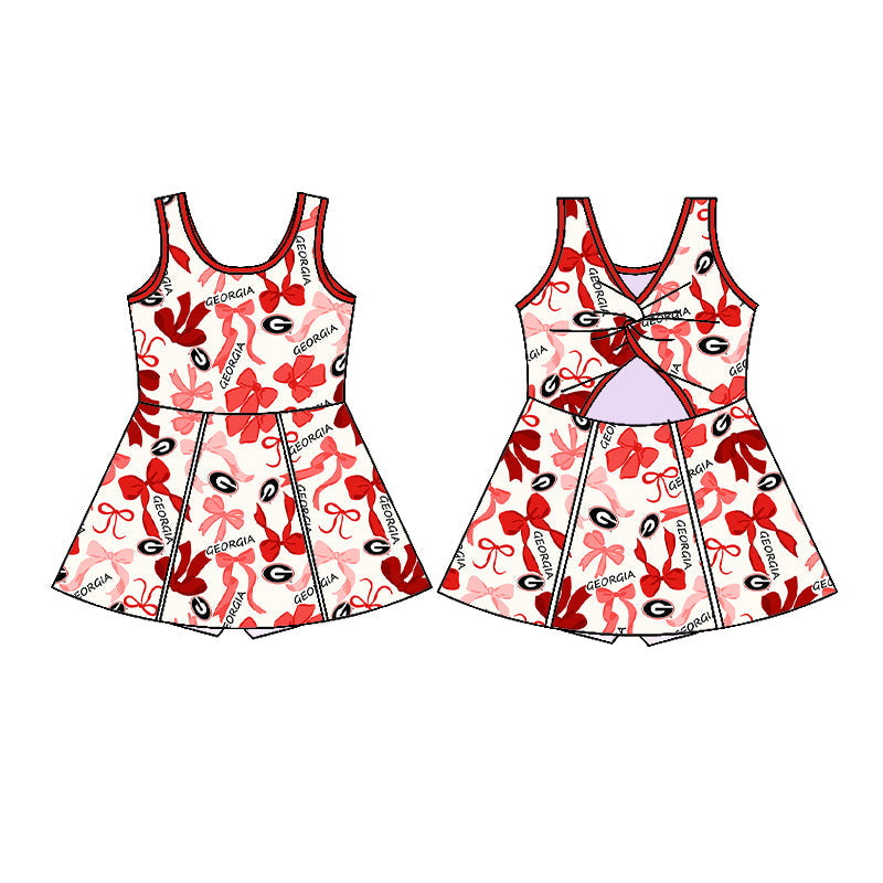 ( Moq 5 each style ) Baby Girl Team G Bows Sibling Dress Set 5.14