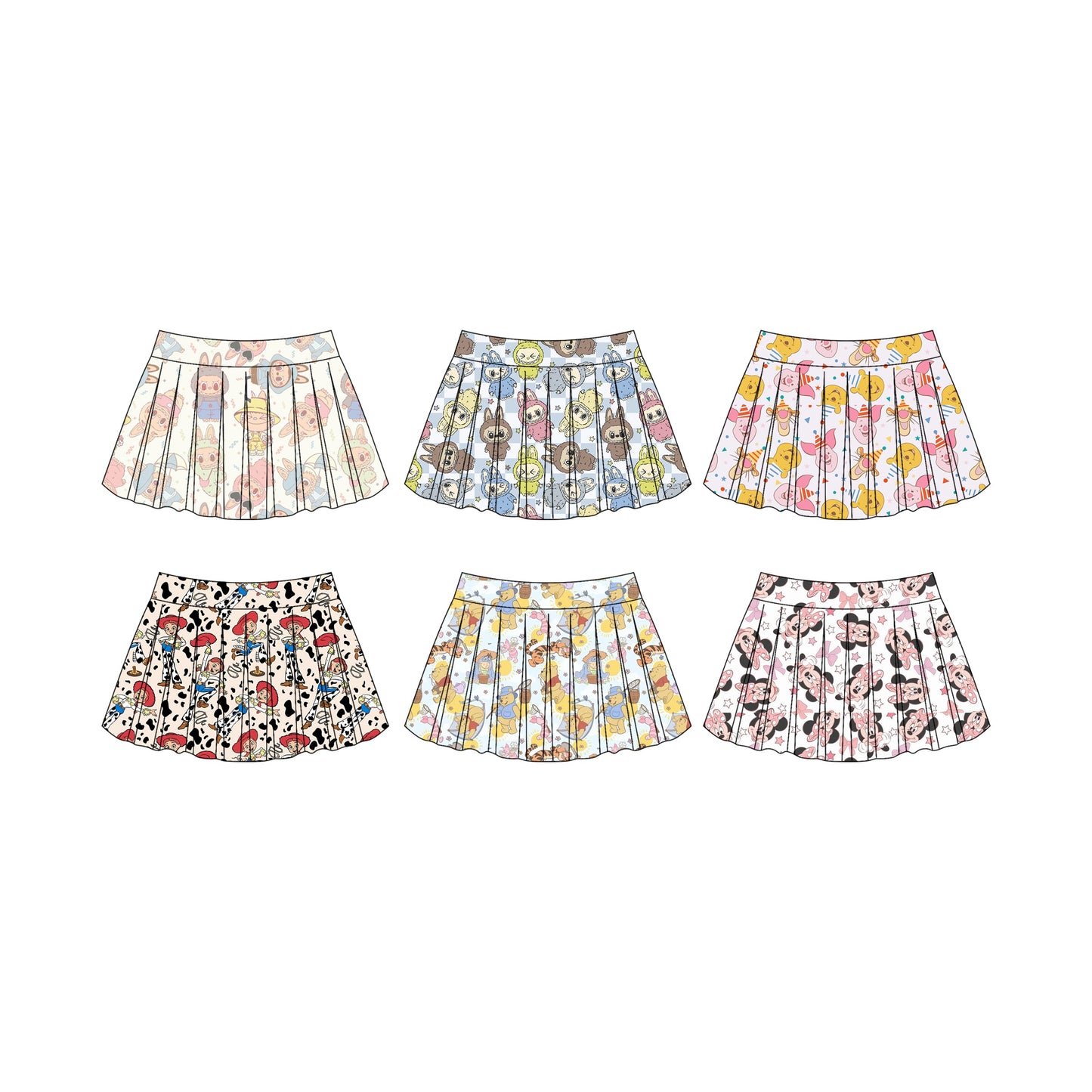 Baby Girl Cartoon Sibling Shorts Skirt Skorts Bottoms ( Moq 5 Each Style ) 4.2