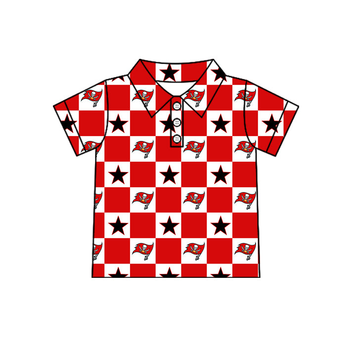 ( Moq 5 Each Style ) Baby Boys Girls Toddler Flags Bows Team Sibling Shorts Dress Shirt Red Set Clothes
