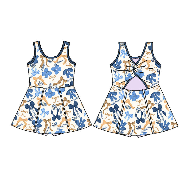 ( Moq 5 each style ) Baby Girl Team GS Bows Sibling Dress Set 5.16