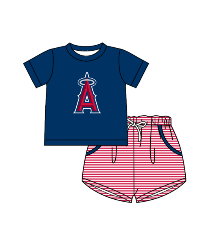 ( Moq 5 Each Style ) Baby Boys Girls Kids Team Sibling Blue Stripes Rompers Sets