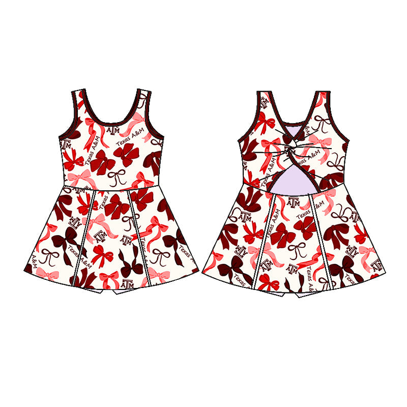 ( Moq 5 each style ) Baby Girl Team A M Bows Sibling Dress Set 5.15