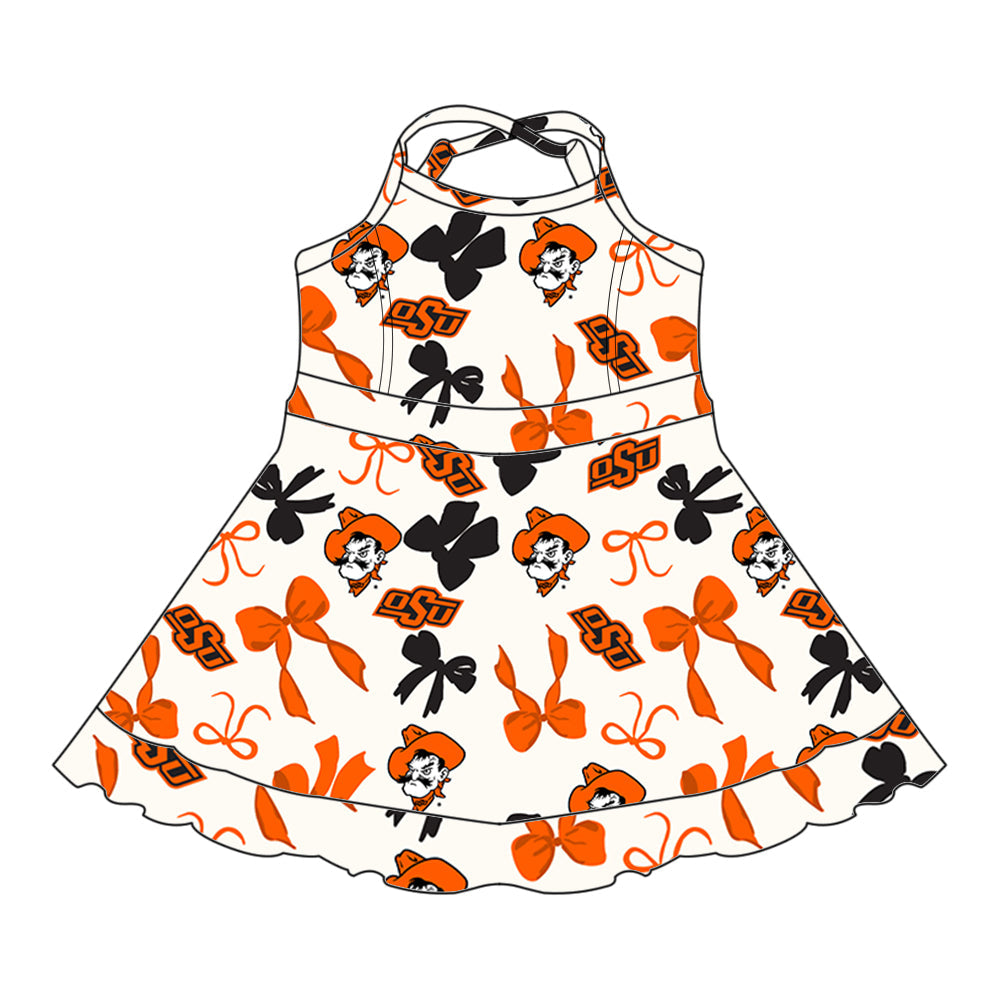 ( Moq 5 each style ) Baby Girl Team Bows Sibling Dress Set 5.23
