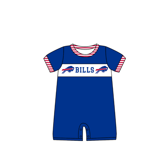 ( Moq 5 ) Baby Boys Infant Short Sleeves Team Summer Bull Romper